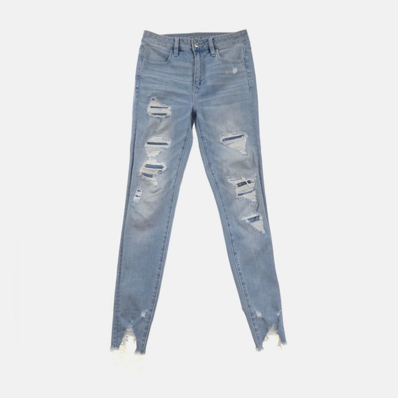 American Eagle Outfitters Denim - American Eagle Outfitters super hi-rise distressed jeggings